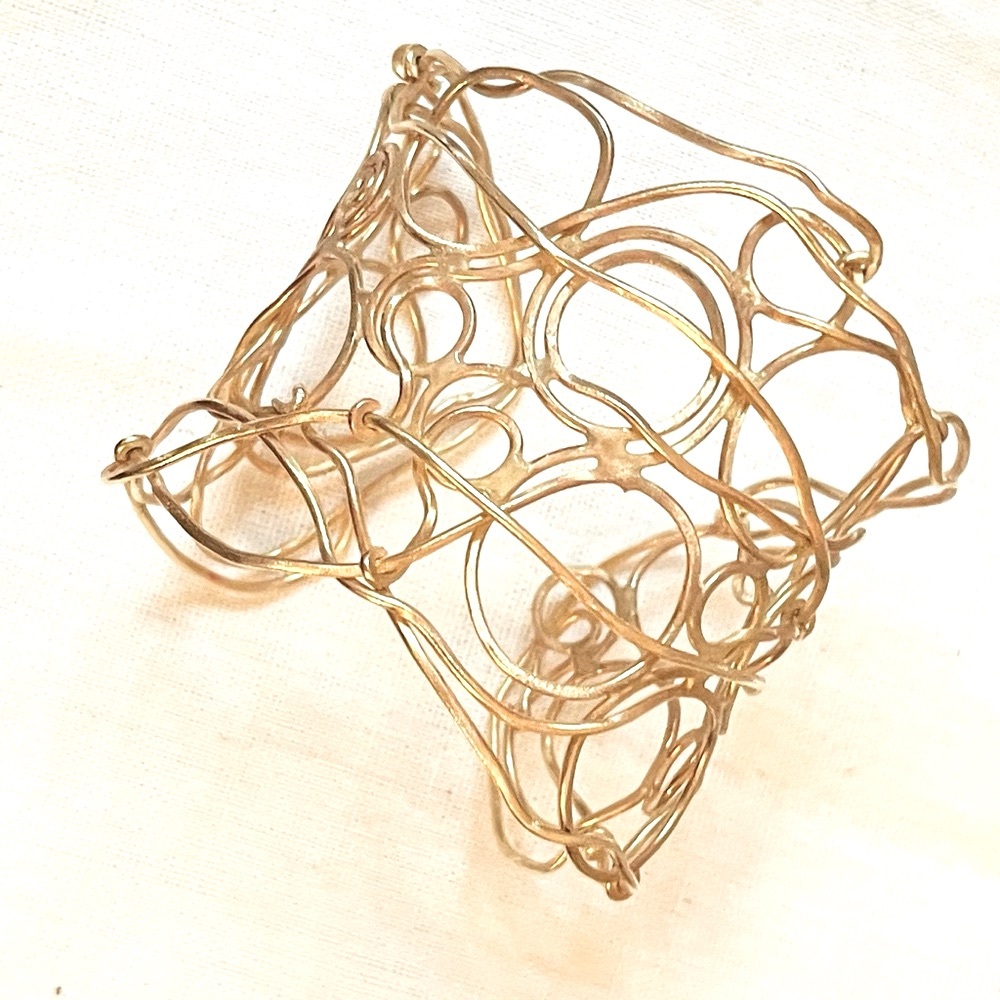 GOLD CUFF Wire Hammered
